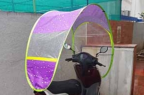 Beat the rain with waterproof umbrella for two-wheeler