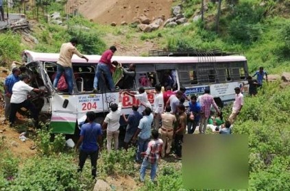 Bus falls down valley in Telangana, over 40 feared dead