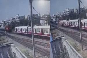 CCTV Video footage of Kacheguda train accident!