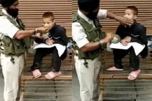 Video Goes Viral: CRPF jawan feeds specially-abled child