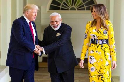 Donald trump on maiden india visit millions welcome him