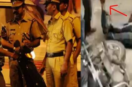 Drunken police officer caught in camera in Maharashtra
