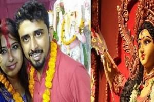 Facebook friends meet first time at Durga Pooja, get married 4 hours later!