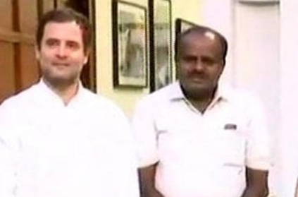 HD Kumaraswamy flies to Delhi to meet the Gandhis