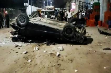 hyderabad bharat nagar flyover car accident video