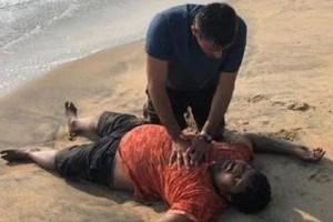 Picture Viral: Naval Officer Rescues Man From Drowning