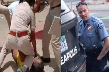 jodhpur policeman kneels on man neck similar to george floyd