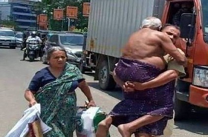Kerala Man Carries Old, Sick Father after being stopped by Police