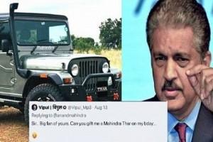 Man Asks Anand Mahindra to Gift him an SUV Car; Gets Witty Reply!