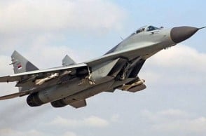 MiG-29 K skids off runway, crashes