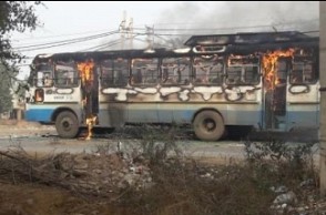 'Padmaavat' controversy: Bus torched