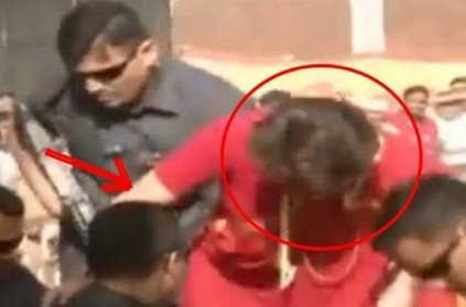 Priyanka Gandhi jumps over barricade to meet supporters