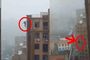 Trigger Alert! Selfie addiction turns dangerous? Video shows man falling to death off a building