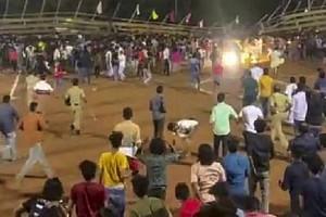 Caught on Cam: Spectator gallery collapses at a football match in Kerala - shocking video!