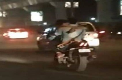 Straight out of a movie scene, Couple makes out on running bike: Video