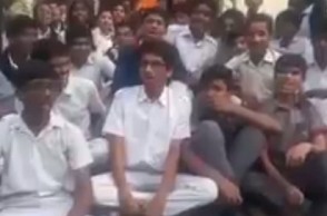 Students protest against long school hours