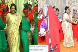 VIRAL VIDEO: Tamil Isai Soundarajan Dances with Tribes at Governor's House