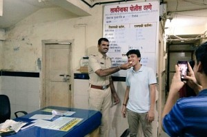 Techie goes to file case, celebrates birthday with cops