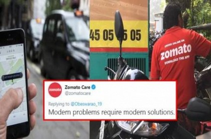 uber is maintream, man orders food, gets lift from Zomato guy
