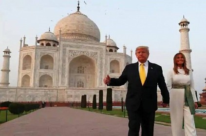US President Donald Trump Melania visits monument of love in Agra