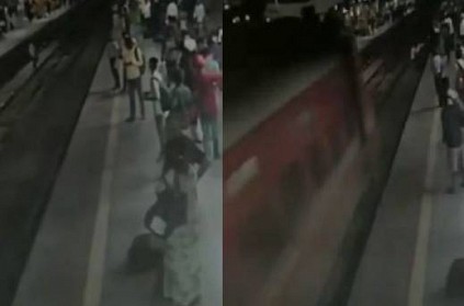 VIDEO: Constable Escapes Death After Saving Man from Speeding Train