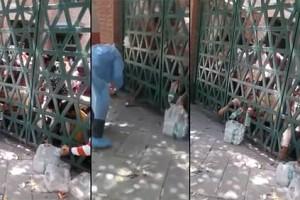 Video: Quarantined People in Agra fight for Food and Water behind the Locked Gate of a Containment Zone!