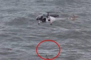 Caught on Camera! Indian Coast Guard helicopter rescues army officer off beach