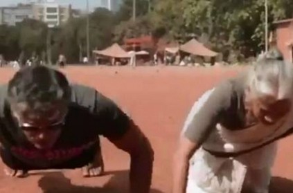 Watch: Milind Soman\'s 80-year-old mom doing push-ups, Video will shock