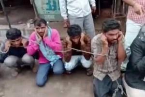 Caught On Video: 24 People Tied With Rope, Thrashed For This Shocking Reason!