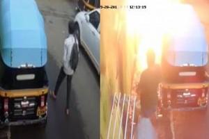 WATCH VIDEO: College student steps on live wire, catches fire!