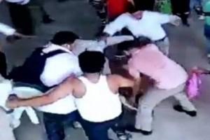 CCTV Camera captures four men, including a railway employee beating up security jawan