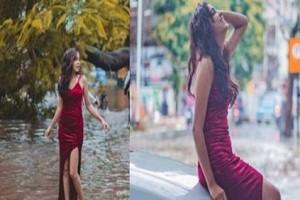 Photos Viral: Young Woman Poses On Flooded Streets; Photographer Says 'Message To World'