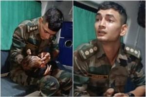 Indian Army officer seen feeding baby during duty - viral pic wins hearts!