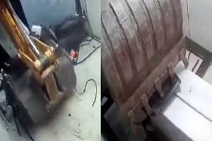 Thieves use JCB to steal ATM machine - Viral Video!