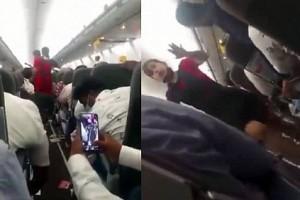 Video shows mid-air panic inside plane amidst turbulence - details!