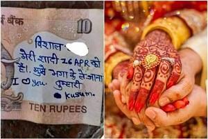 Woman writes message for lover on Rs 10 note - see pic!