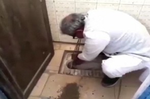 MP unclogs school toilet with bare hands, watch video here