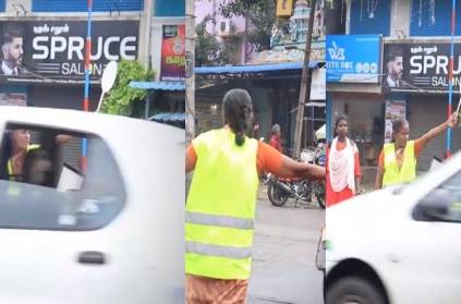 Chennai Banu Paati in Taramani becomes traffic constable