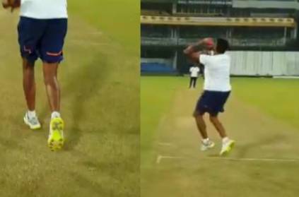 Ashwin video of left arm bowling on twitter. Arnold Replies