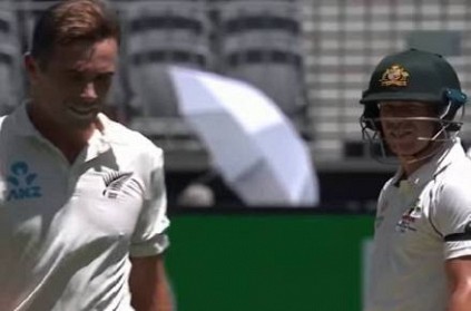 David Warner gets involved in heated argument with Tim Southee