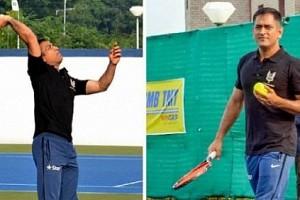 'All area Aiya Ghilli' Dhoni plays in Tennis tournament; enters Semifinals! Video