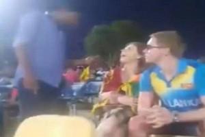 Video: Drunk Sri Lankan Fan Caught Harassing Foreign Couple During SLvWI Match 