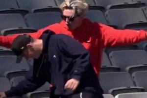 Video: "What Are You Doing," Fan Shouts At Friend After Missing Australian Captain's Catch 