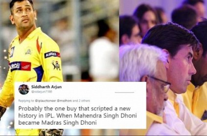 First-time ever, Dhoni sold to CSK Richard Madley shares photo