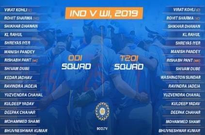India squad for West Indies ODIs and T20s December here