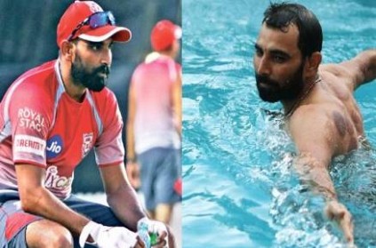 ipl mohammed shami back with dark red spots leave fans worried