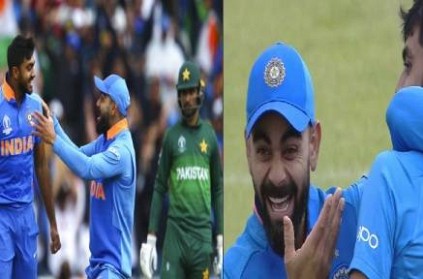 Kohli\'s reaction to Vijay Shankar\'s first wicket in first ball