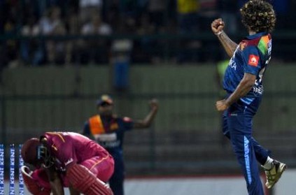 Malinga crashes Andre Russel’s stumps with stunning yorker SLvWI