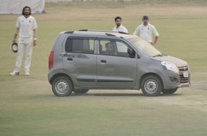 Man drives car onto pitch during Ranji match
