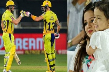 msdhoni wife sakshi happy post after csk win over kxip in dubai
